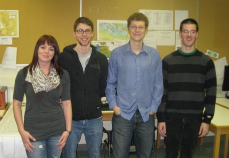 KEGS Foundation scholarship recipients Pamela Coles, Matthew Baird, Dylan Goudie, and Nathan Corcoran.